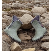 ieftine încăminte-Epocă Medieval Renascentist Încălțăminte Cizme plate de jazz Întoarce pantofii Pirat Cavaler Viching TIR cu arcul Mată Bărbați Unisex Celtic Pirat Fantezie Halloween Carnaval Mascaradă Petrecere