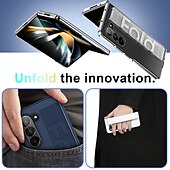 Χαμηλού Κόστους Samsung Θήκη-Θήκη Τηλεφώνου για Samsung Galaxy Z Fold 6 Z Fold 5 Z Fold 4 Z Fold 3 Πίσω Κάλυμμα Φορητό Πλαίσιο Στήριξης με Ρώσικα Πλεξίματα TPU Σιλικόνη
