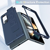 Χαμηλού Κόστους Samsung Θήκη-Θήκη Τηλεφώνου για Samsung Galaxy Z Fold 6 Z Fold 5 Z Fold 4 Z Fold 3 Πίσω Κάλυμμα Φορητό Πλαίσιο Στήριξης με Ρώσικα Πλεξίματα TPU Σιλικόνη