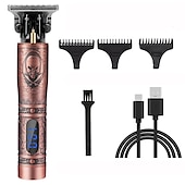 cheap Shaving &amp; Hair Removal-USB Rechargeable Hair Clippers and Beard Trimmer for Men - Precise T-Blade Trimmer with LCD Screen - Grooming Kit for Men