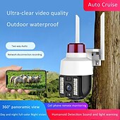 cheap Outdoor IP Network Cameras-Wireless Speed Dome Security Camera Humanoid Tracking Sound and Light Alert Smart Full Color Night Vision Bilingual Intercom Outdoor PTZ IP Camera CCTV Security Surveillance Camera(720P/1080P)