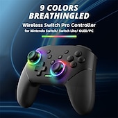 levne Videohry-bezdrátový ovladač pro konzoli Nintendo Switch oled pro gamepad s 600mah dobíjecí baterií programovatelnou funkcí turbo