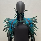 cheap Accessories and More-Punk &amp; Gothic Shawls Feather Cape Witch Maleficent Drag Queen Women&#039;s Fantasy Walpurgis Night Halloween Carnival Performance Party Pride Parade Adults&#039; Shawl All Seasons