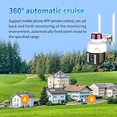 cheap Outdoor IP Network Cameras-Wireless Speed Dome Security Camera Humanoid Tracking Sound and Light Alert Smart Full Color Night Vision Bilingual Intercom Outdoor PTZ IP Camera CCTV Security Surveillance Camera(720P/1080P)