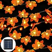 abordables Funciona con energía solar-1 m 2m 3M Cuerdas de Luces 10/20/30/50 LED Blanco Cálido Luces de plantas artificiales Víspera de Todos los Santos Impermeable Vacaciones 5 V