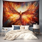 billige dyretepper-phenix dyr hengende billedvev veggkunst stor billedvev veggmaleri dekor fotografi bakteppe teppe gardin hjem soverom stue dekorasjon