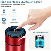 abordables appareils électroménagers-480 ml tasse thermos numérique affichage intelligent de la température bouteille d&#039;eau conservation de la chaleur flacon thermos sous vide pour café thé