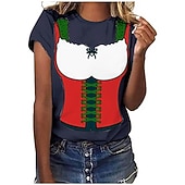 baratos Vestuário Gráfico-Japonesa/Curta Anime 3D Bávaro Estilo de rua Camiseta Arte Gráfica para Mulheres Adulto Impressão 3D  para Cerveja Oktoberfest Baile de Máscaras Casual / Diário