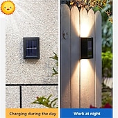 baratos Candeeiros Luzes de Exterior-Parede luz solar à prova dwaterproof água jardim solar led luz para iluminação ao ar livre lâmpada de rua casa varanda quintal decoração