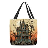 cheap Graphic Print Bags-Women&#039;s Tote Shoulder Bag Canvas Tote Bag Polyester Shopping Daily Print Large Capacity Foldable Lightweight 3D Rainbow