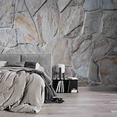 cheap Wallpaper-Cool Wallpapers 3D Stone Wallpaper Wall Mural Wall Covering Sticker Peel and Stick Removable PVC/Vinyl Material Self Adhesive/Adhesive Required Wall Decor for Living Room Kitchen Bathroom