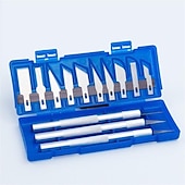 cheap Hand Tools-13Pcs Carving Knife Craft Sculpture Paper Cutting Blade Precision Engraving Cutter Non-Slip Hand Tool DIY Art Hobby Repair Set