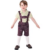 cheap Kids-Carnival Oktoberfest Beer Costume Cosplay Costume Cosplay Cosplay Wiesn Boys Carnival Party Traditional Style Cloth Shirt Pants