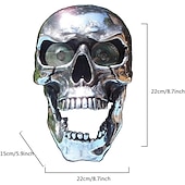 cheap Halloween Outdoor Decor-Halloween Motorcycle Headlight Decorations Motorcycle Skeleton Headlight Pendant Durable Retro Motorcycle Headlight for Motorcycle Decorations