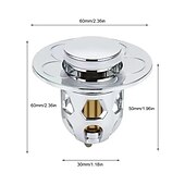 abordables Bondes pour éviers-Drain de douche en forme de fleur, 2 pièces, filtre de vidange de bassin à noyau de rebond pop-up, filtre d&#039;évier, bouchon de baignoire, bouchon de bain, gadgets de salle de bains