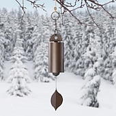economico Hangings da parete all&#039;aperto-la campana della serenità della risonanza profonda, il campanello a vento eroico, la decorazione del giardino con campanelli a vento all&#039;aperto, campanelli a vento con foglie di metallo retrò