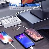 billige Trådløse ladere-50w multi-port lader usb10 port 10a hurtigladende mobiltelefon nettbrett smart distribusjonsplugg 5v2.4a