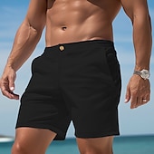 cheap Work Shorts-Men&#039;s Shorts Chino Shorts Summer Shorts Work Shorts Pocket Plain Comfort Breathable Short Casual Daily Holiday Sports Fashion Black White