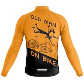 billiga Tröjor för män-Herr Cykeltröja Grafisk Bokstav &amp; Nummer Långärmad Cykel Tröja Överdelar med 3 bakfickor Bergscykling Vägcykling Snabb tork Reflexremsa Bakficka Fuktabsorberande sporter Svart Gul Röd Kläder