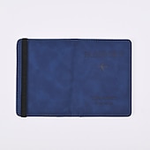 cheap Card Holders &amp; Cases-Leather Passport Cover RFID Elastic Band Travel Credit ID Card Waterproof Passport Holder Men Women Wallet Document Organizer
