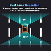 abordables DVR pour voiture-k18 4g wifi car dash cam dvr with 2.0 lcd screen gps camera recorder 1080p dual lens avant et arrière wdr with gps dash cam