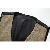 economico Costumi maschili degli anni '20-Vintage Anni 1920 Gilet Il grande Gatsby Gentiluomo Testimoni dello Sposo Slim Fit Costume Per uomo Mascherata Matrimonio Ospite di nozze Evento / Festa Adulti Gilet
