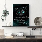 olcso Nyomott szavak és idézetek-halloween fali művészet vászon alice csodaország nyomatok és poszterek absztrakt portré képek dekoratív szövetfestés nappaliba képek keret nélkül