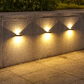  solcellevegglys utendørs hjemmebelysning gatelys balkong atmosfære veggvask spot lys hagetrinn gjerde gårdsplass vanntett landskapslampe