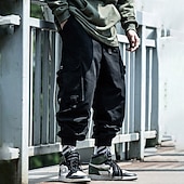זול מכנסי דגמ"ח-בגדי ריקוד גברים מכנסי קרגו Techwear כיס אחיד קומפורט נושם בָּחוּץ יומי ליציאה אופנתי יום יומי שחור ירוק צבא מיקרו-אלסטי