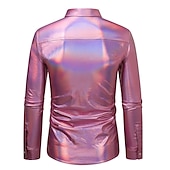preiswerte Oberteile-Disko 1980er Glänzend Metallisch Bluse / Hemd Maskerade Disco Herren Karnevalskostüm Maskerade Party / Abend Junggesellinnenabschiedsparty Pride Parade Erwachsene Hemd