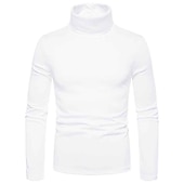 olcso férfi pulóver pulóver-Férfi Garbó Kötöttáru Férfi teknős nyakú jumper Pulóver Kötött Normál felsők Kötött Sima Körgallér Modern Kortárs Munka Hétköznapi viselet Ruházat Ősz Tél Bor Fekete S M L