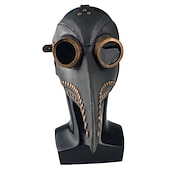 tanie Maska i rekwizyty na Halloween-Maska steampunk halloween z ptakiem w kształcie dzioba, maska z długim nosem i dziobem ptaka wrony, akcesoria do kostiumów cosplay steam