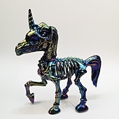 economico Decorazioni Appese e da Tavolo per Halloween-decorazione di Halloween scheletro di unicorno ossa di plastica con scheletro prop scena spettrale interna / esterna bomboniere