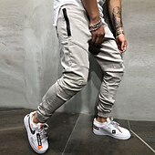 cheap Cargo Pants-Men&#039;s Cargo Pants Trousers Track Pants Jogging Pants Outdoor Athleisure Daily Sports Soft Comfortable Pocket Drawstring Elastic Waist Plain Full Length Fashion Casual Activewear Black Khaki