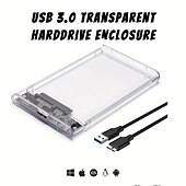 halpa Tietokoneen oheislaitteet-kovalevy kotelo 2.5 usb 3.0 sata kotelo läpinäkyvä ulkoinen caddy hdd ssd