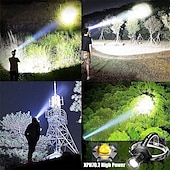 economico torce tattiche-xph70 faro da lavoro a led più luminoso zoomabile impermeabile 90 regolabile 5 modalità lampada frontale leggera per cappello duro da campeggio per adulti cacciaesplorazioneesplorazione