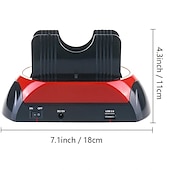 cheap Computer Peripherals-Dual-disk New And Old Dual-use Serial And Parallel Port Mobile Hard Drive Dock 2.5  3.5 Inch Multifunctional Ide Mechanical Sata Universal