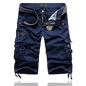 preiswerte Unterteile-Herren Cargo Shorts Kurze Hosen Kurze Hose für Wanderer Taktische Shorts Militär Sommer Außen Ripstop Atmungsaktiv Rasche Trocknung Leicht Kurze Hose Caprihose Unten Unterhalb des Knies Weiß Schwarz