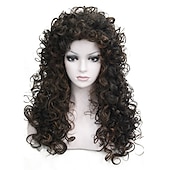 cheap Historical Wigs-Synthetic Heat Resistant Hair Long Curly Wigs Cosplay Women Wig Halloween Wigs