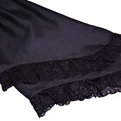 preiswerte Kleid-Punk &amp; Gothic Mittelalterlich Partykostüm Maskerade Halloween Kostüme Trompetenärmel Hexe Cosplay Kordelzug Einfarbig Kostüm Damen Vikinger Fantasie Walpurgisnacht Halloween Karneval Maskerade