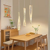 abordables Luces de isla-Candelabro de cristal led en espiral, iluminación de 10w, candelabros modernos, luz colgante, lámpara colgante de techo, accesorio de luces, sala de estar, hotel, 1 Uds., 110-240v