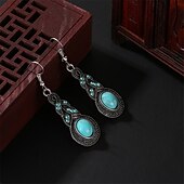 voordelige Sieradensets-1 set (1 stks ketting 1 paar oorbellen) sieraden set voor dames blauw dagelijks reizen festival legering retro