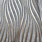 abordables Papiers peints-papiers peints cool papier peint texturé peinture murale 3d bande verticale non auto-adhésif pour la décoration de la maison papier peint imperméable 950x53cm/374&quot;x20.87&quot; gris or jaune