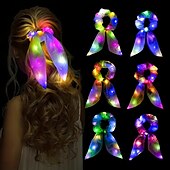 olcso Világító játékok-9db világítja meg megjelenését ezzel a csillogó neon csípős hajnyakkendővel!
