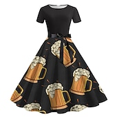 cheap Graphic Apparel-Halloween Oktoberfest Dress Maid Bavarian German Munich Wiesn Women's Traditional Style Cloth