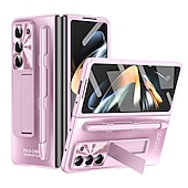 お買い得  サムスン用ケース-Samsung Galaxy Z Fold 6 Z Fold 5 Z Fold 4 Z Fold 3 用バックカバー スタンドホルダー付き スクリーンプロテクター ペンホルダー PC