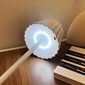 abordables Lampes de table-Lampe de table sans fil Protection des yeux Abat-jour plissé à gradation tactile en aluminium Lampe de table LED tricolore antidérapante rechargeable avec câble de chargement USB pour salle à manger