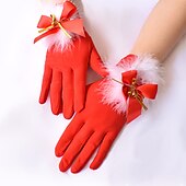 abordables bonnet de noel et accessoires-Gants Femme Noël Gants Gants