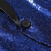cheap Blazer&amp;Jacket-Men&#039;s Blazer Jacket Blazer Party Sparkle Casual Solid Colored Silver Black Wine Regular Fit Single Breasted One-button