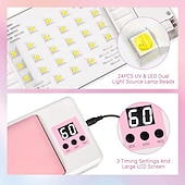 お買い得  装飾ライト-手枕快適なポータブル折りたたみポリッシュジェル光線療法ランプ LED uv ドライヤーネイルアクセサリー機器ネイルアートツール
